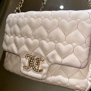 Juicy Couture Heart Quilted Shoulder Bag